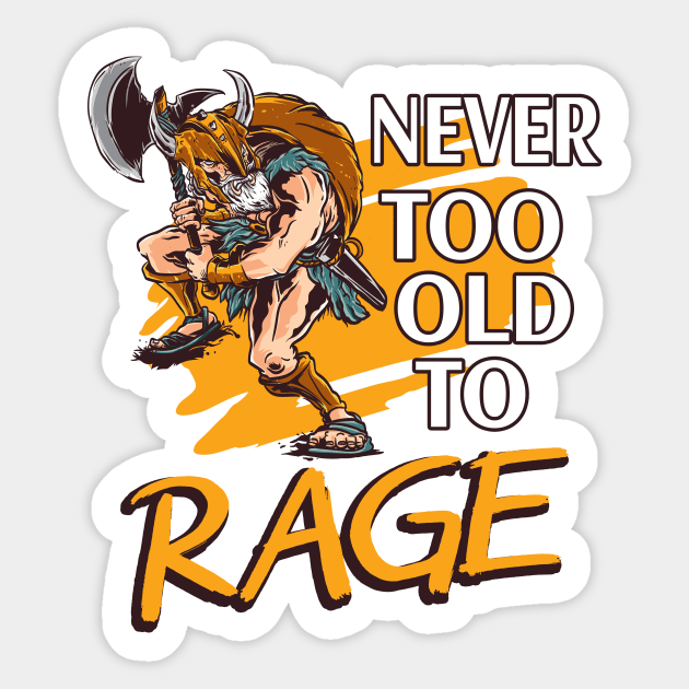 Barbarian Rage RPG Sticker by Foxxy Merch